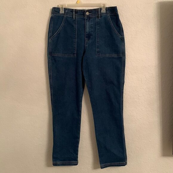Knox Rose High-Rise Denim Dark Wash Size M/8 - Picture 1 of 13